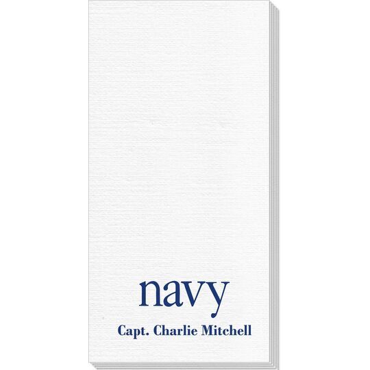 Big Word Navy Deville Guest Towels